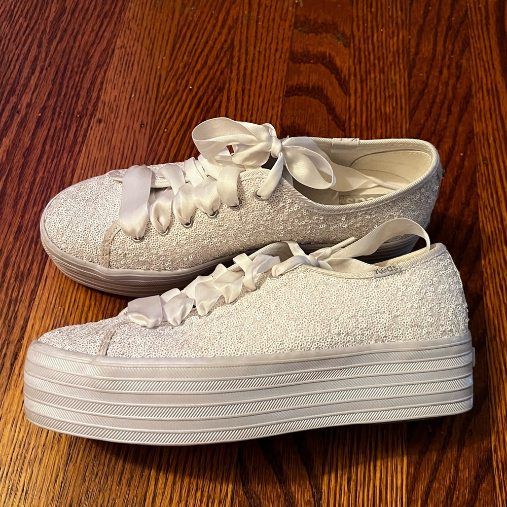 Keds - Triple up sequins sneaker, US 7.5, width: M